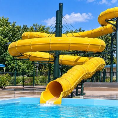 kualitas Seluncuran Air Spiral Fiberglass Tahan Oksidasi untuk Taman Air Resort dengan Desain 3D pabrik