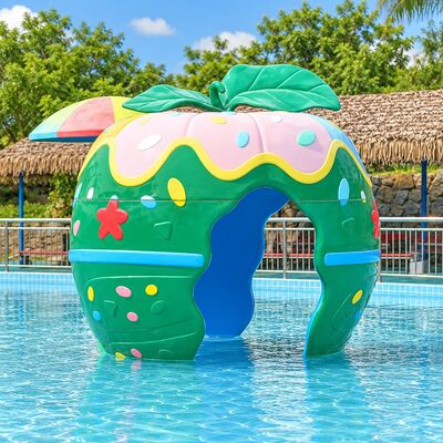 Harga yang bagus Peralatan Taman Air Tema Rumah Apel Fiberglass Kustom untuk Proyek Splash Pad Luar Ruangan online