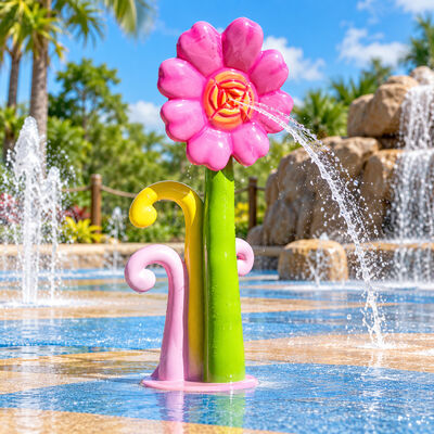 Harga yang bagus Fitur Semprotan Air Bunga Untuk Splash Pad Kolam Renang Permainan Air Untuk Anak Dengan Desain online
