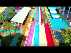 Taman air komersial slide serat kaca kustom, peralatan taman air untuk dijual, slide serat kaca besar