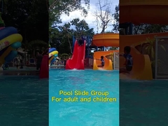 Hotel kolam renang kecil Slide air Combo 2.5m Tinggi Untuk Anak-anak Dan Dewasa, Slide air Serat kaca