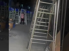 Rts Water Park 304 Stainless Steel Lifeguard Chair Sliver+Blue Peralatan bermain air lainnya