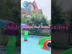 Komersial Taman Air set splash pad air, Fiberglass splash pad untuk anak-anak, Mini serat kaca slide