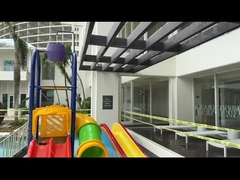 Air taman bermain menuangkan ember, air splash pad untuk anak-anak, taman bermain air slide set