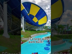 18m Tinggi Slide Air Dewasa Besar Outdoor Speaker Serat Kaca Bentuk, Slide Trompet Besar