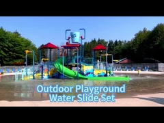 Anak-anak Slide Air Luar Ruang Besar Gaya Kapal Bajak Laut Anti UV Statik