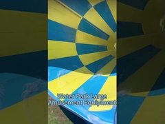 UV tahan 14m Water Park Slide Komersial Splash Bowl Dan Tornado Slide