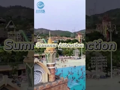 Peralatan Taman Hiburan Luar Ruangan Permainan Air Slide Air Serat Kaca Set Custom