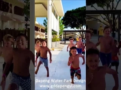 Slide kolam renang terbang populer untuk kolam renang resor